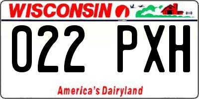 WI license plate 022PXH