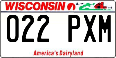 WI license plate 022PXM