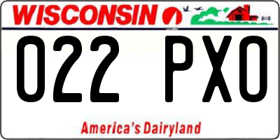 WI license plate 022PXO
