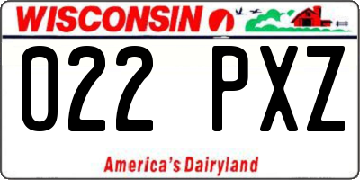 WI license plate 022PXZ
