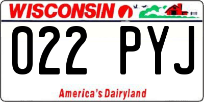 WI license plate 022PYJ