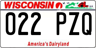 WI license plate 022PZQ