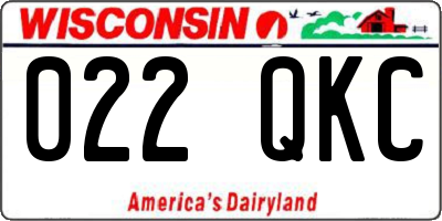 WI license plate 022QKC