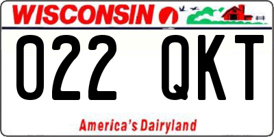 WI license plate 022QKT