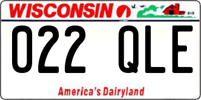 WI license plate 022QLE