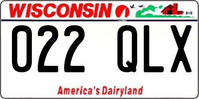 WI license plate 022QLX