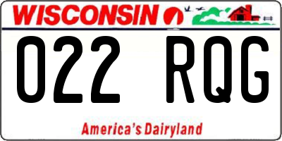 WI license plate 022RQG