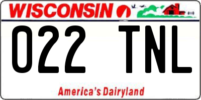 WI license plate 022TNL