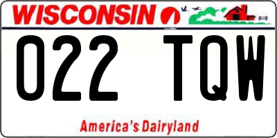 WI license plate 022TQW