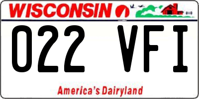 WI license plate 022VFI