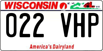 WI license plate 022VHP