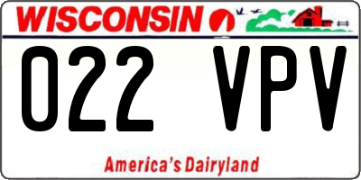 WI license plate 022VPV