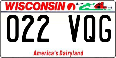 WI license plate 022VQG