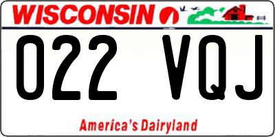 WI license plate 022VQJ