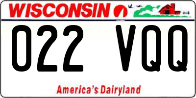 WI license plate 022VQQ