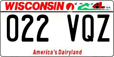 WI license plate 022VQZ
