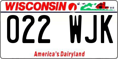 WI license plate 022WJK