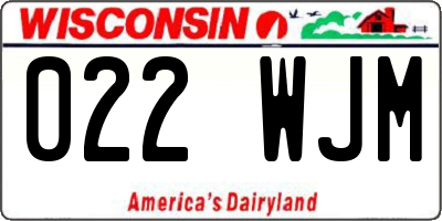 WI license plate 022WJM