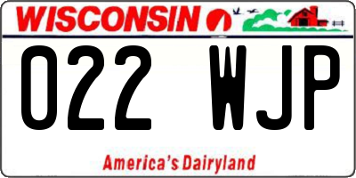 WI license plate 022WJP