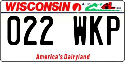 WI license plate 022WKP