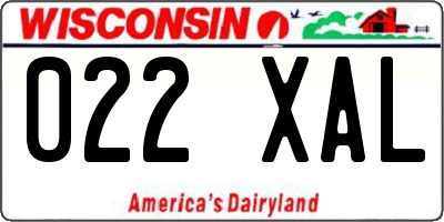 WI license plate 022XAL