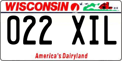 WI license plate 022XIL