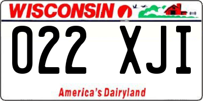 WI license plate 022XJI