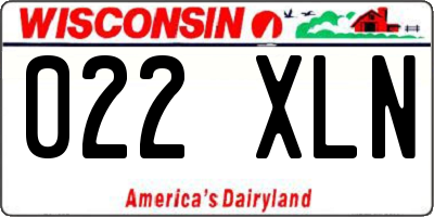 WI license plate 022XLN