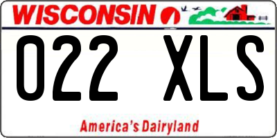 WI license plate 022XLS