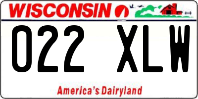WI license plate 022XLW