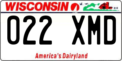 WI license plate 022XMD