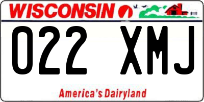 WI license plate 022XMJ