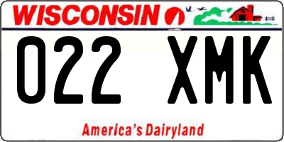 WI license plate 022XMK