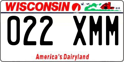 WI license plate 022XMM
