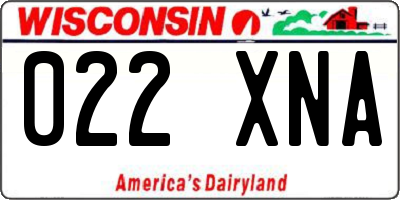 WI license plate 022XNA