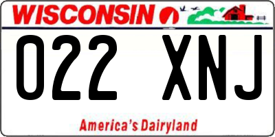 WI license plate 022XNJ