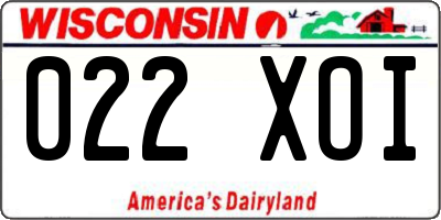 WI license plate 022XOI