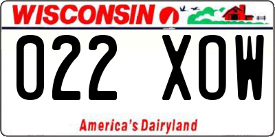 WI license plate 022XOW