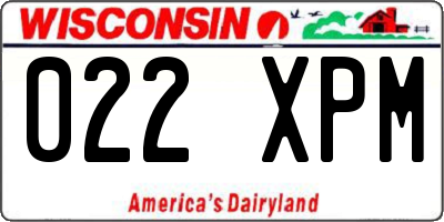 WI license plate 022XPM