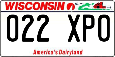 WI license plate 022XPO