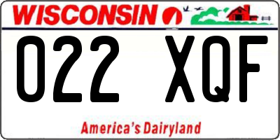 WI license plate 022XQF