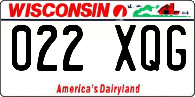 WI license plate 022XQG