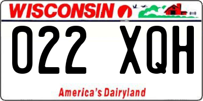 WI license plate 022XQH