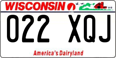 WI license plate 022XQJ
