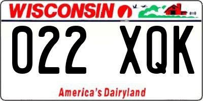 WI license plate 022XQK