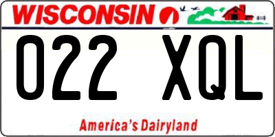 WI license plate 022XQL