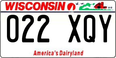 WI license plate 022XQY