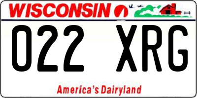 WI license plate 022XRG