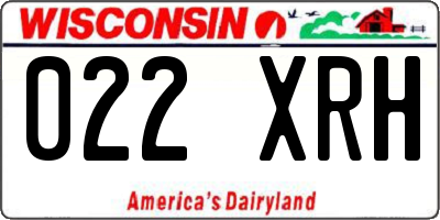 WI license plate 022XRH