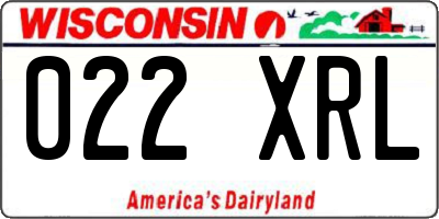 WI license plate 022XRL